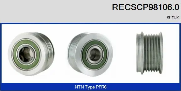 Belt Pulley, alternator (RECSCP98106.0)
