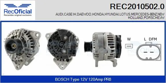 Alternator (REC2010502.0)