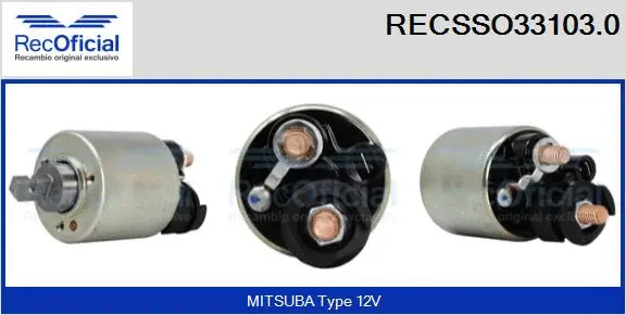 Solenoid Switch, starter (RECSSO33103.0)