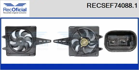 Electric Motor, radiator fan (RECSEF74088.1)