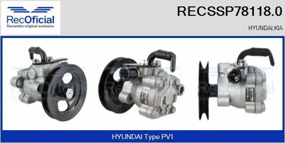 Hydraulic Pump, steering (RECSSP78118.0)