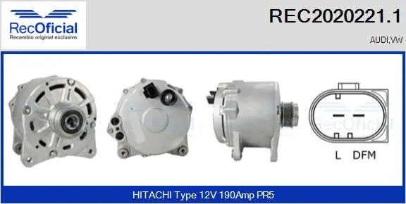 Alternator (REC2020221.1)