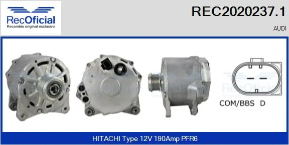 Alternator (REC2020237.1)