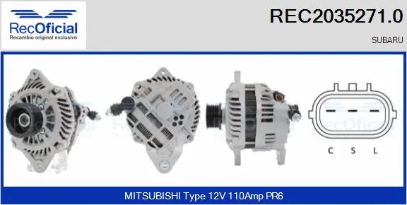 Alternator (REC2035271.0)