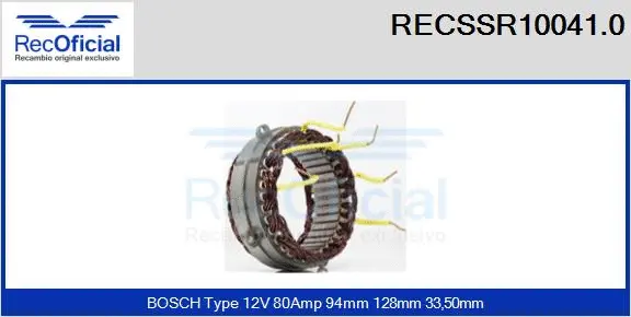 Stator, alternator (RECSSR10041.0)
