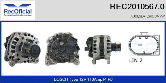 Alternator (REC2010567.0)
