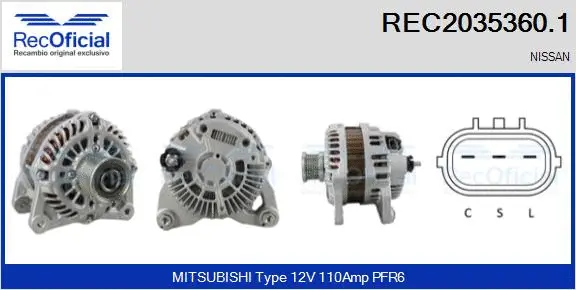 Alternator (REC2035360.1)