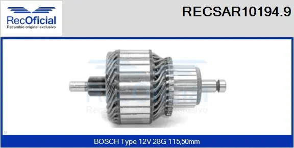 Armature, starter (RECSAR10194.9)