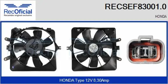 Electric Motor, radiator fan (RECSEF83001.0)