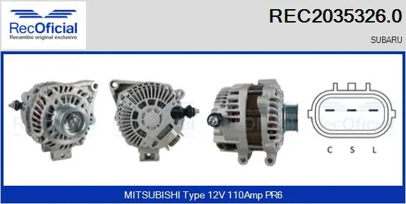 Alternator (REC2035326.0)