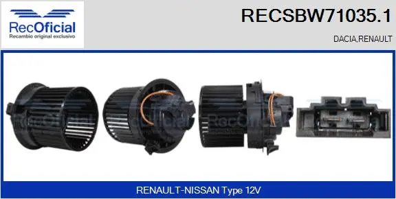 Interior Blower (RECSBW71035.1)