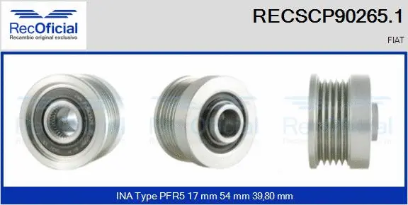 Belt Pulley, alternator (RECSCP90265.1)