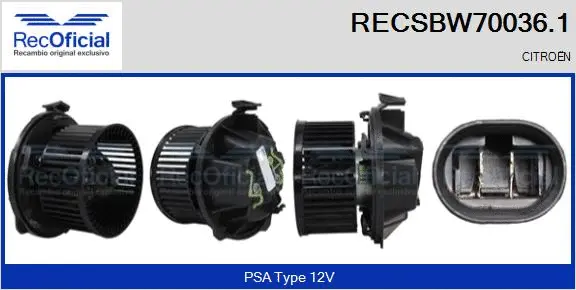 Interior Blower (RECSBW70036.1)