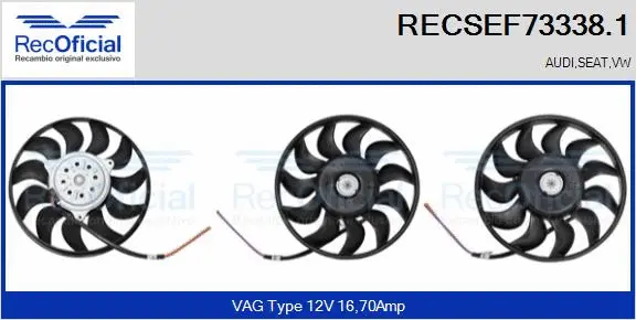 Fan, engine cooling (RECSEF73338.1)
