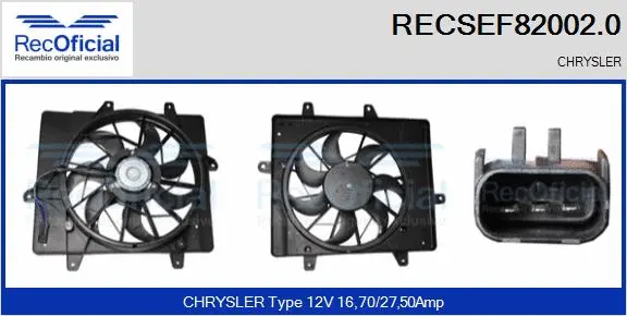 Electric Motor, radiator fan (RECSEF82002.0)