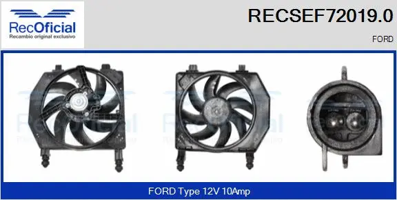 Electric Motor, radiator fan (RECSEF72019.0)