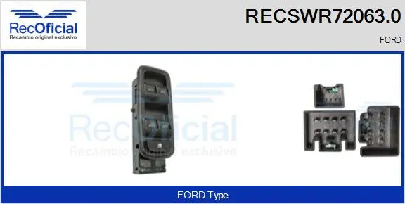 Switch, window regulator (RECSWR72063.0)