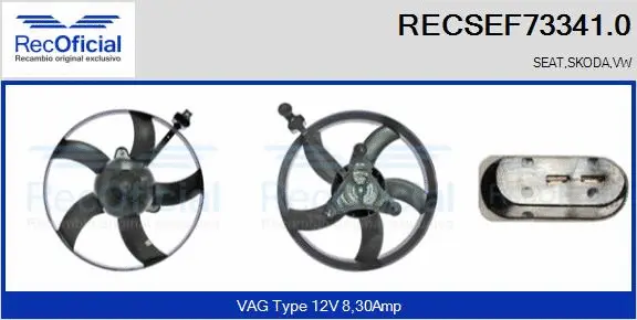 Fan, engine cooling (RECSEF73341.0)
