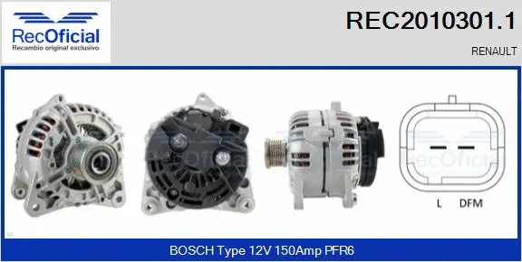 Alternator (REC2010301.1)