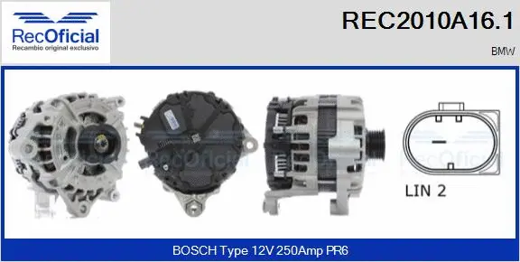 Alternator (REC2010A16.1)