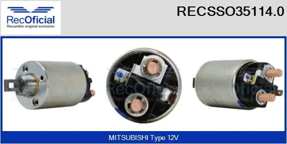 Solenoid Switch, starter (RECSSO35114.0)