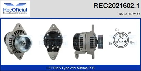 Alternator (REC2021602.1)