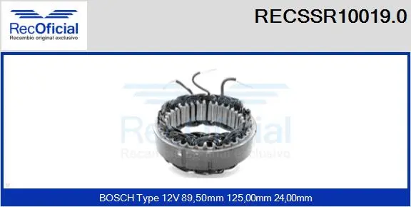 Stator, alternator (RECSSR10019.0)