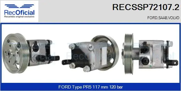 Hydraulic Pump, steering (RECSSP72107.2)