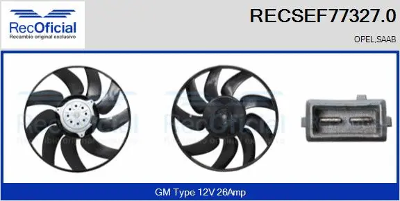 Fan, engine cooling (RECSEF77327.0)