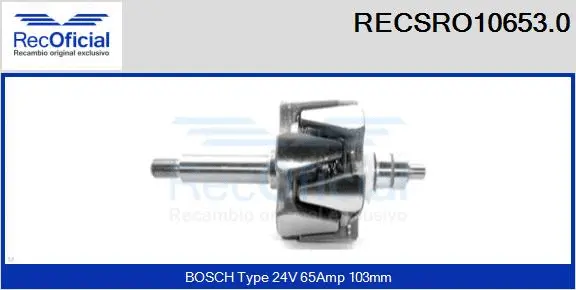 Rotor, alternator (RECSRO10653.0)