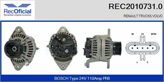 Alternator (REC2010731.0)