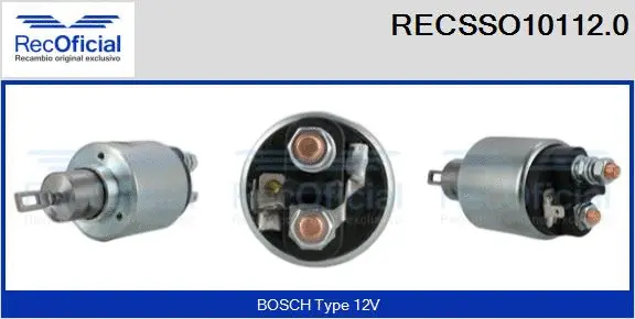 Solenoid Switch, starter (RECSSO10112.0)