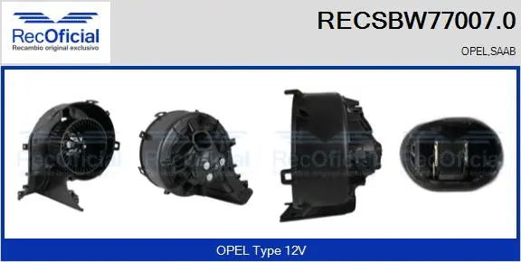 Interior Blower (RECSBW77007.0)