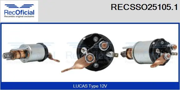 Solenoid Switch, starter (RECSSO25105.1)