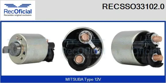 Solenoid Switch, starter (RECSSO33102.0)