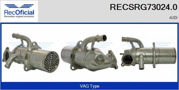 Cooler, exhaust gas recirculation (RECSRG73024.0)