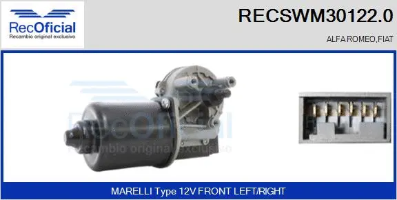 Wiper Motor (RECSWM30122.0)