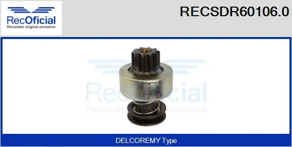 Pinion, starter (RECSDR60106.0)
