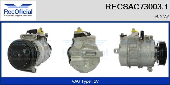 Compressor, air conditioning (RECSAC73003.1)