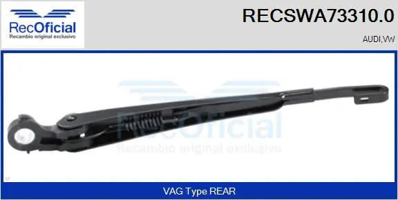 Wiper Arm, window cleaning (RECSWA73310.0)