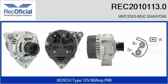 Alternator (REC2010113.0)