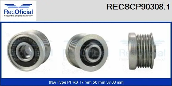 Belt Pulley, alternator (RECSCP90308.1)
