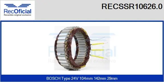 Stator, alternator (RECSSR10626.0)