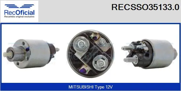 Solenoid Switch, starter (RECSSO35133.0)