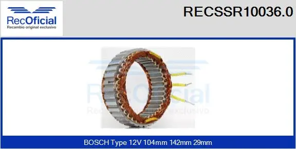 Stator, alternator (RECSSR10036.0)
