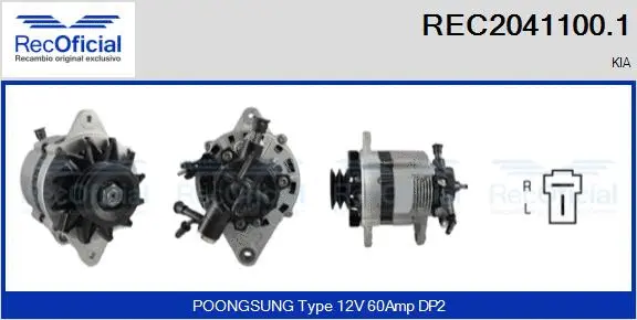 Alternator (REC2041100.1)