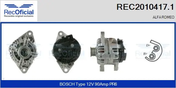 Alternator (REC2010417.1)