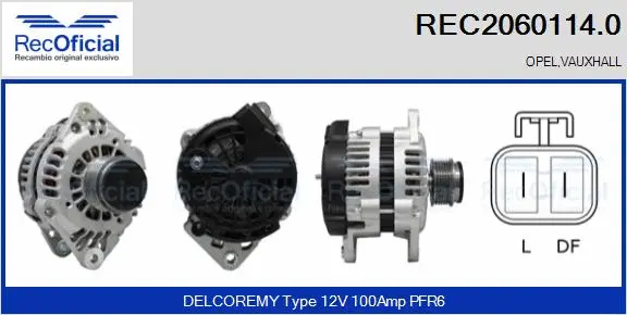 Alternator (REC2060114.0)