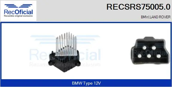 Resistor, interior blower (RECSRS75005.0)