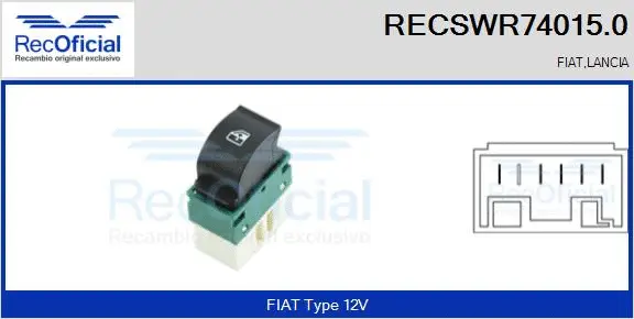 Switch, window regulator (RECSWR74015.0)